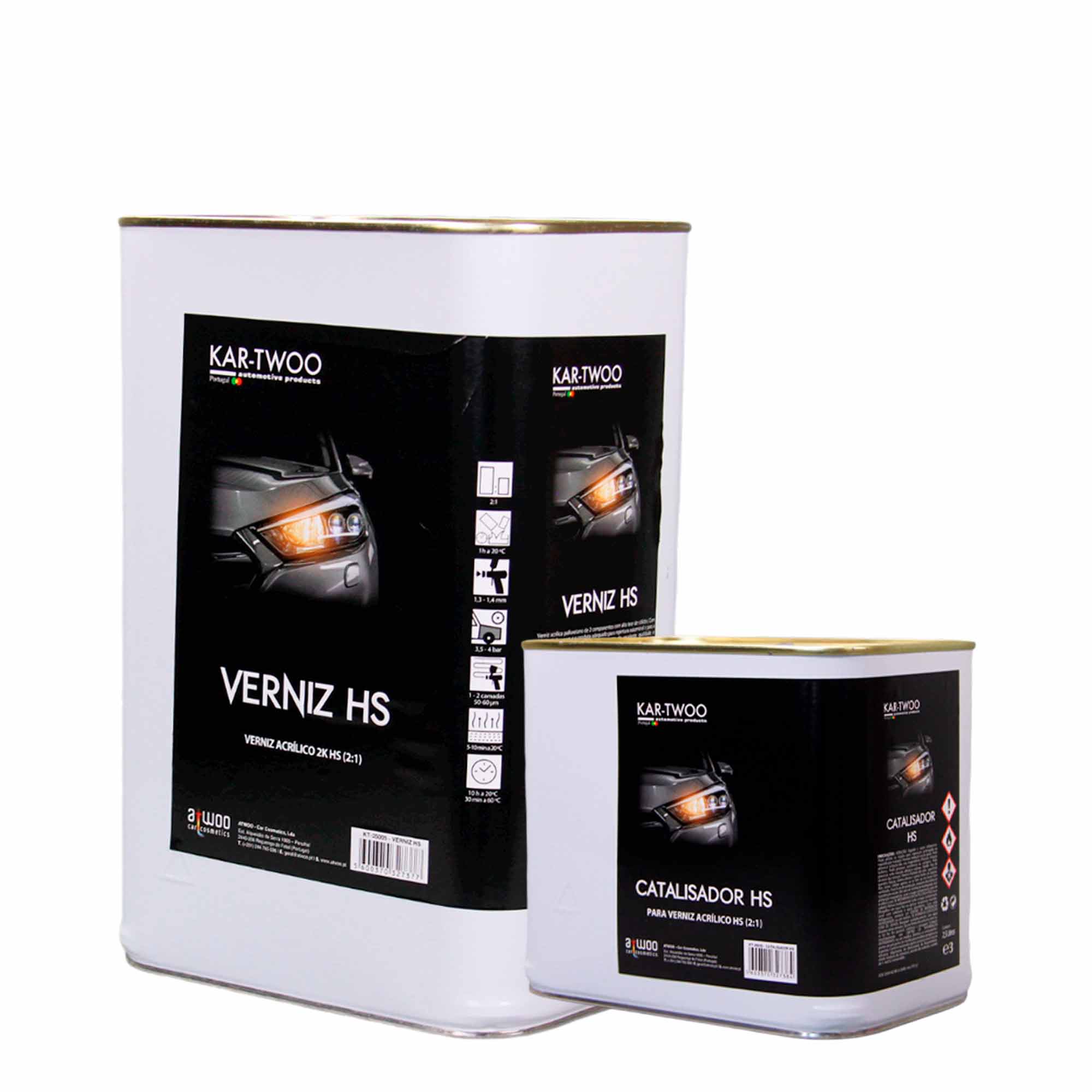 Kit Verniz HS 5 LT + Catalisador Lento 2.5 LT